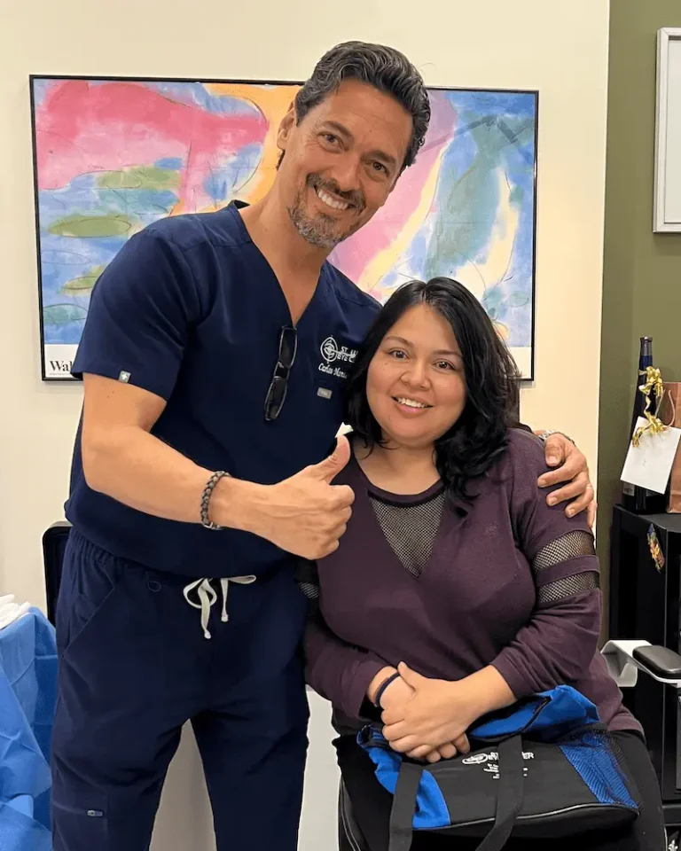 Dr. Carlos Montoya at Eye Care Clinic in Los Angeles with patient Testimonial